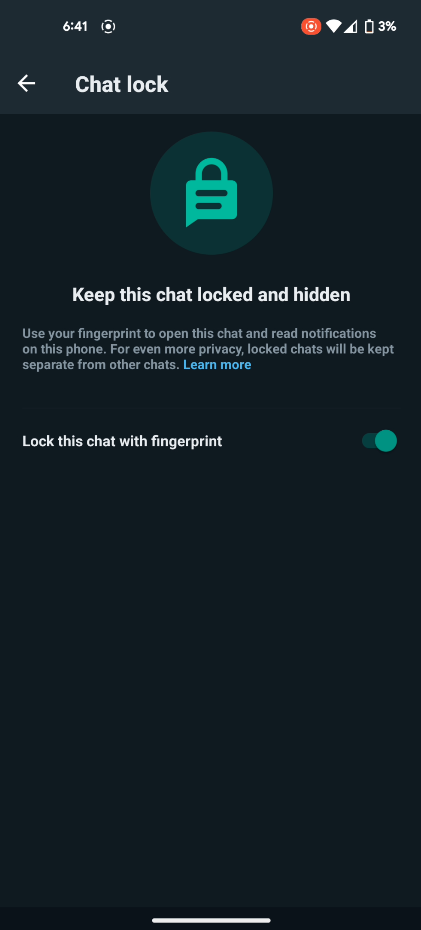 WhatsApp Chat Lock